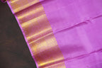 Lavender Pink Kanchi Vintage Silk Saree with Antique Zari Border