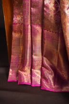 Magenta Pink Kanchi Bridal Saree with Rich Zari Weaving