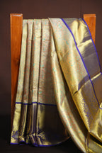 Royal Purple Kanchi Bridal Saree with Rich Zari Weaving