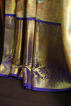 Royal Purple Kanchi Bridal Saree with Rich Zari Weaving