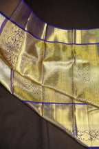Royal Purple Kanchi Bridal Saree with Rich Zari Weaving