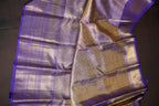 Purple Kanchi Bridal Saree with Silver Zari Weaving