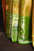 Parrot Green Kanchi Bridal Saree with Rich Zari Weaving