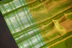 Parrot Green Kanchi Bridal Saree with Rich Zari Weaving