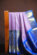 Royal Blue Kanchi Bridal Saree with Silver Zari Weaving