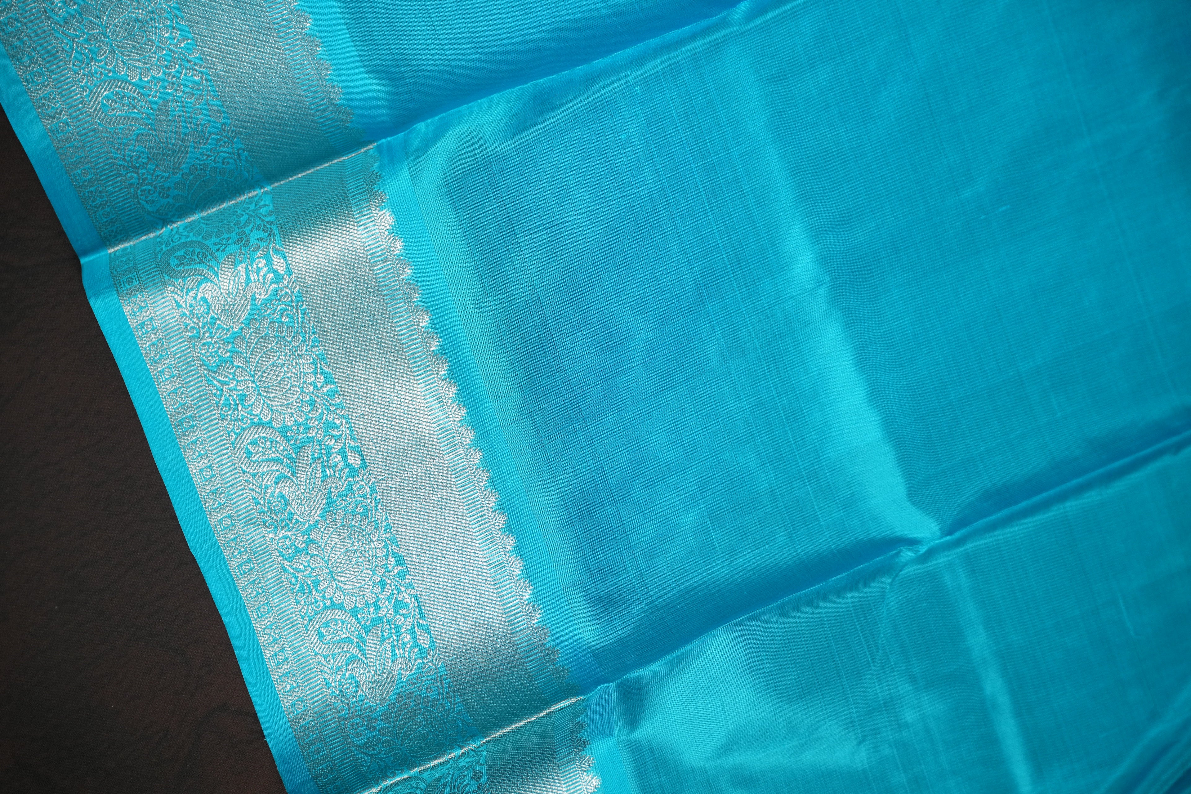 Purple Maharani Pattu Saree with Silver Zari Checks