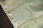 Sky Blue Benaras Saree with Floral Woven Design