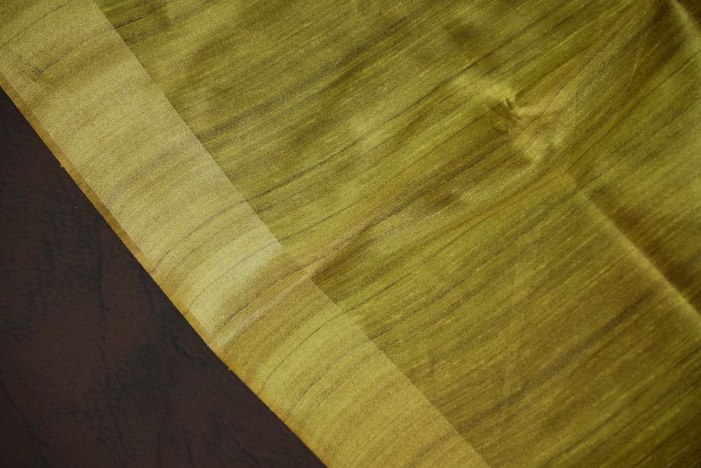 Olive Green Fancy Linen Saree with Artistic Tribal Print