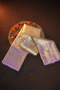 Kanchi Bridal Saree in Gold & Lavender