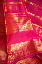 Pink Kanchi Classic Silk Saree with Traditional Zari Checks
