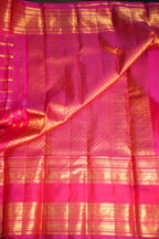 Pink Kanchi Classic Silk Saree with Traditional Zari Checks