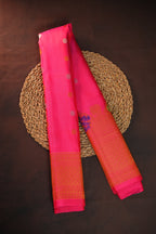 Rani Pink Gadwal Meena Border Silk Saree