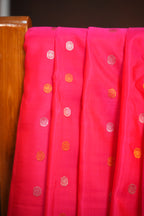 Rani Pink Gadwal Meena Border Silk Saree
