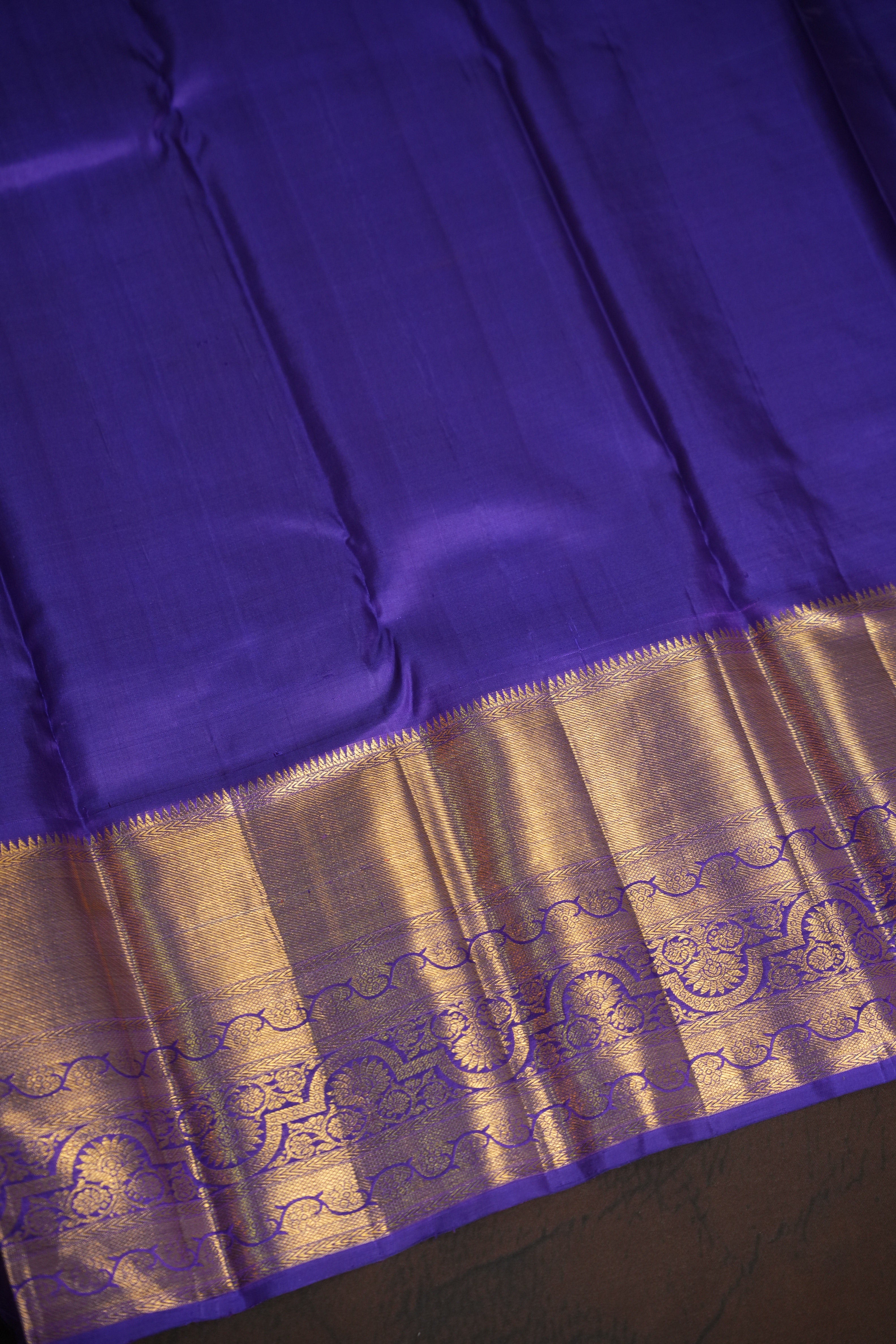 Kanchi Classic Collection Saree in Aqua Blue & Royal Purple