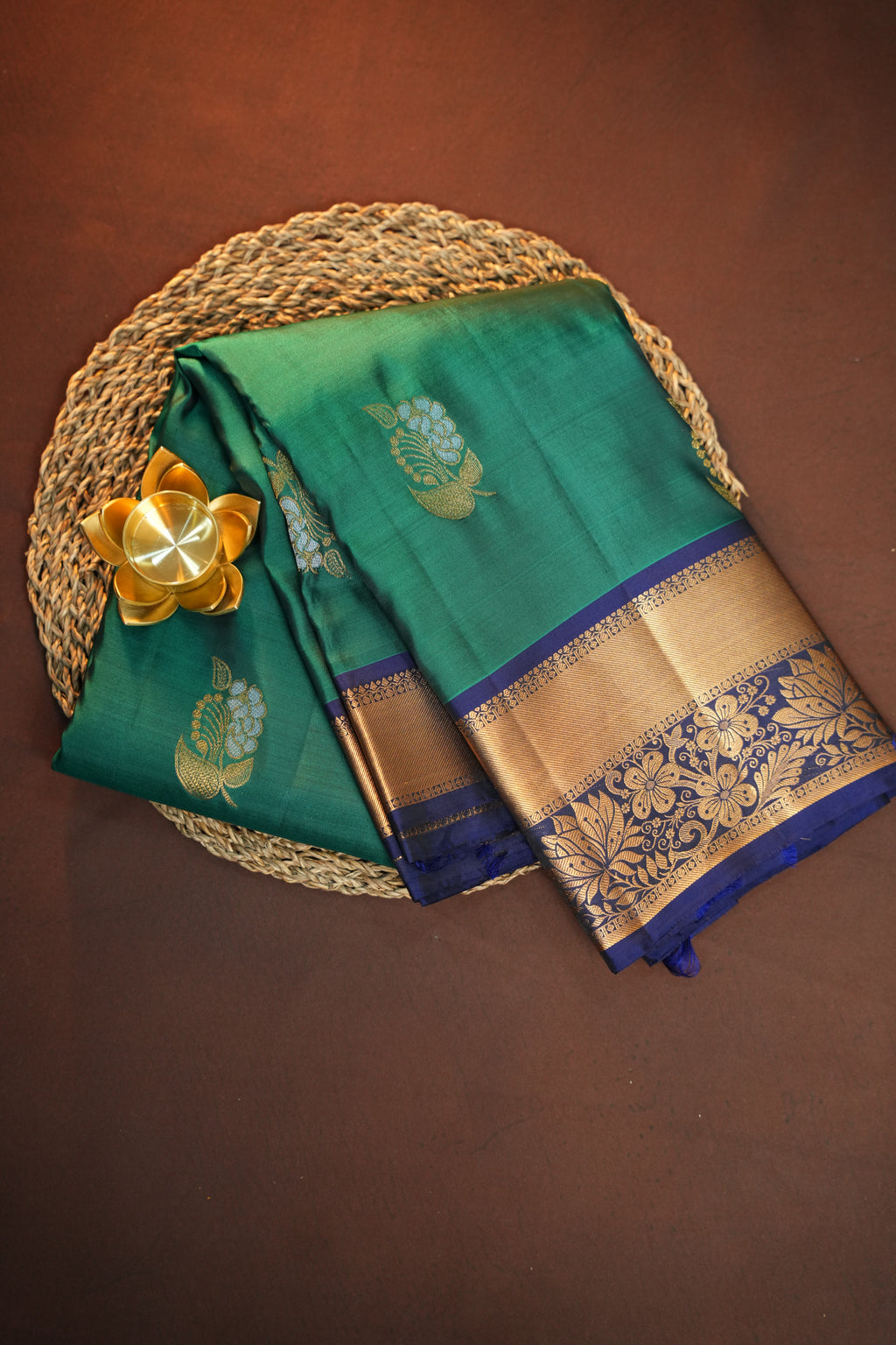 Emerald Green Kanchipuram Vintage Collection Saree