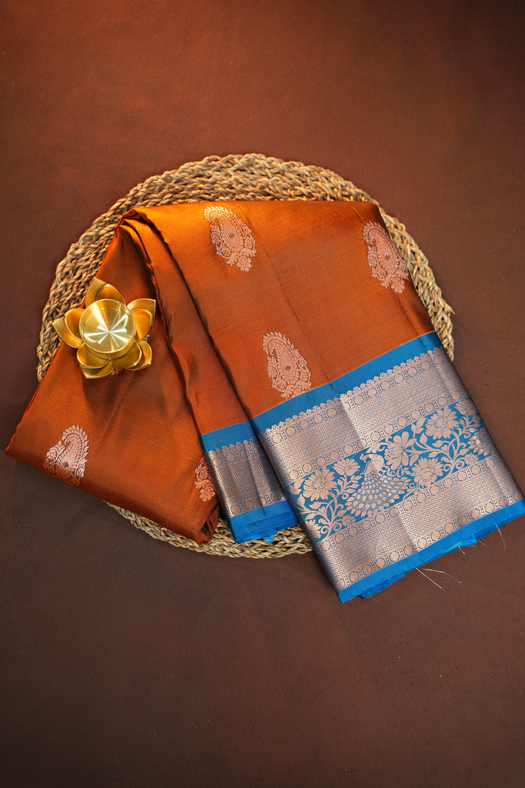 Copper Brown Kanchipuram Vintage Collection Saree