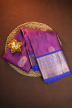 Purple Kanchipuram Vintage Saree with Zari Border