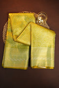 Olive Green Kanchipuram Pattu Jari Wrap Saree