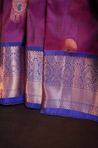 Purple Kanchipuram Vintage Saree with Zari Border