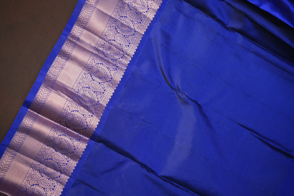 Purple Kanchipuram Vintage Saree with Zari Border