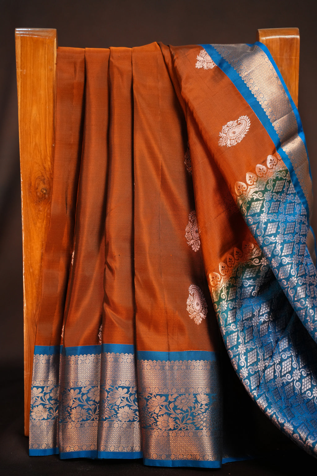 Copper Brown Kanchipuram Vintage Collection Saree