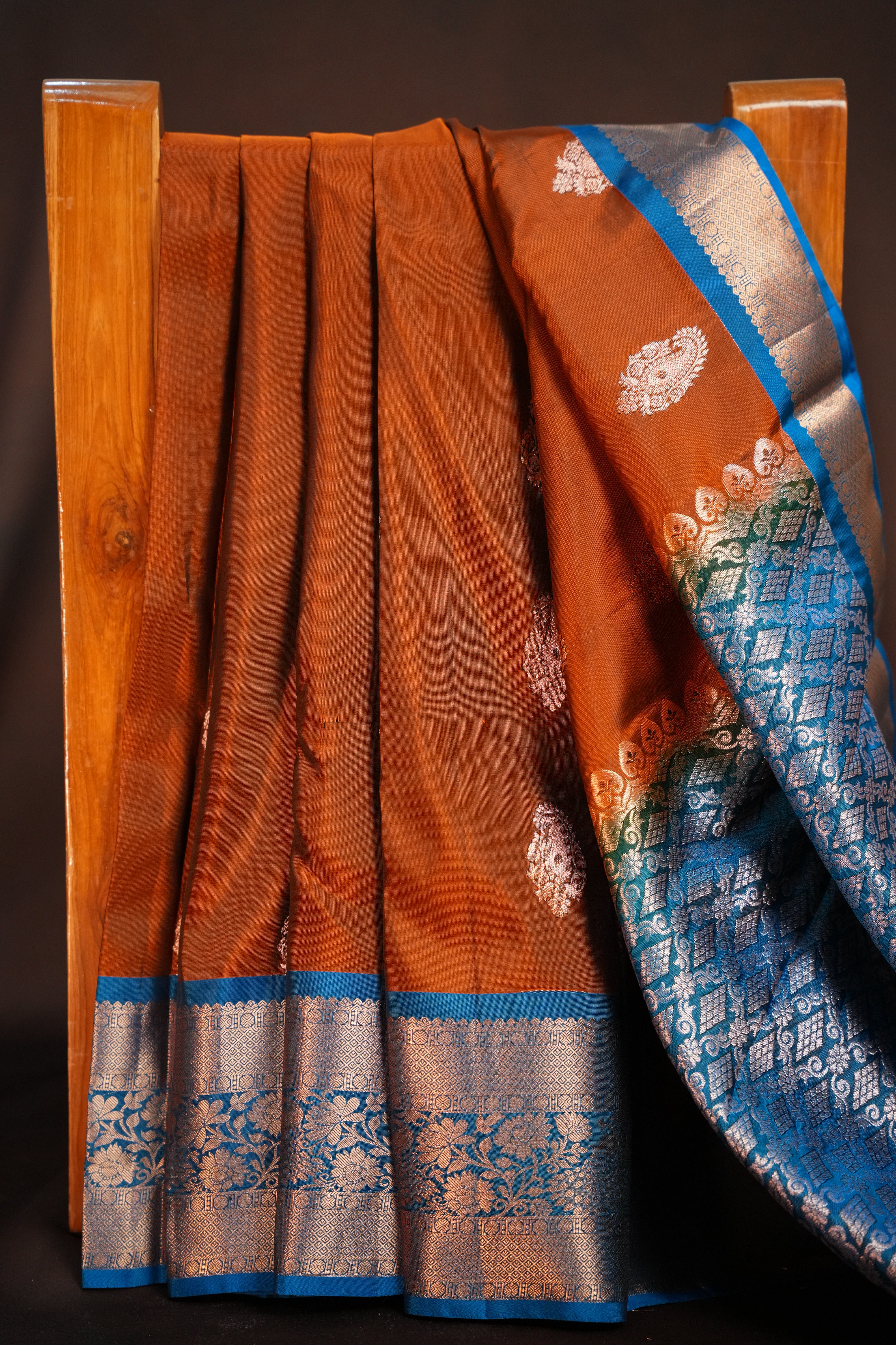 Copper Brown Kanchipuram Vintage Collection Saree