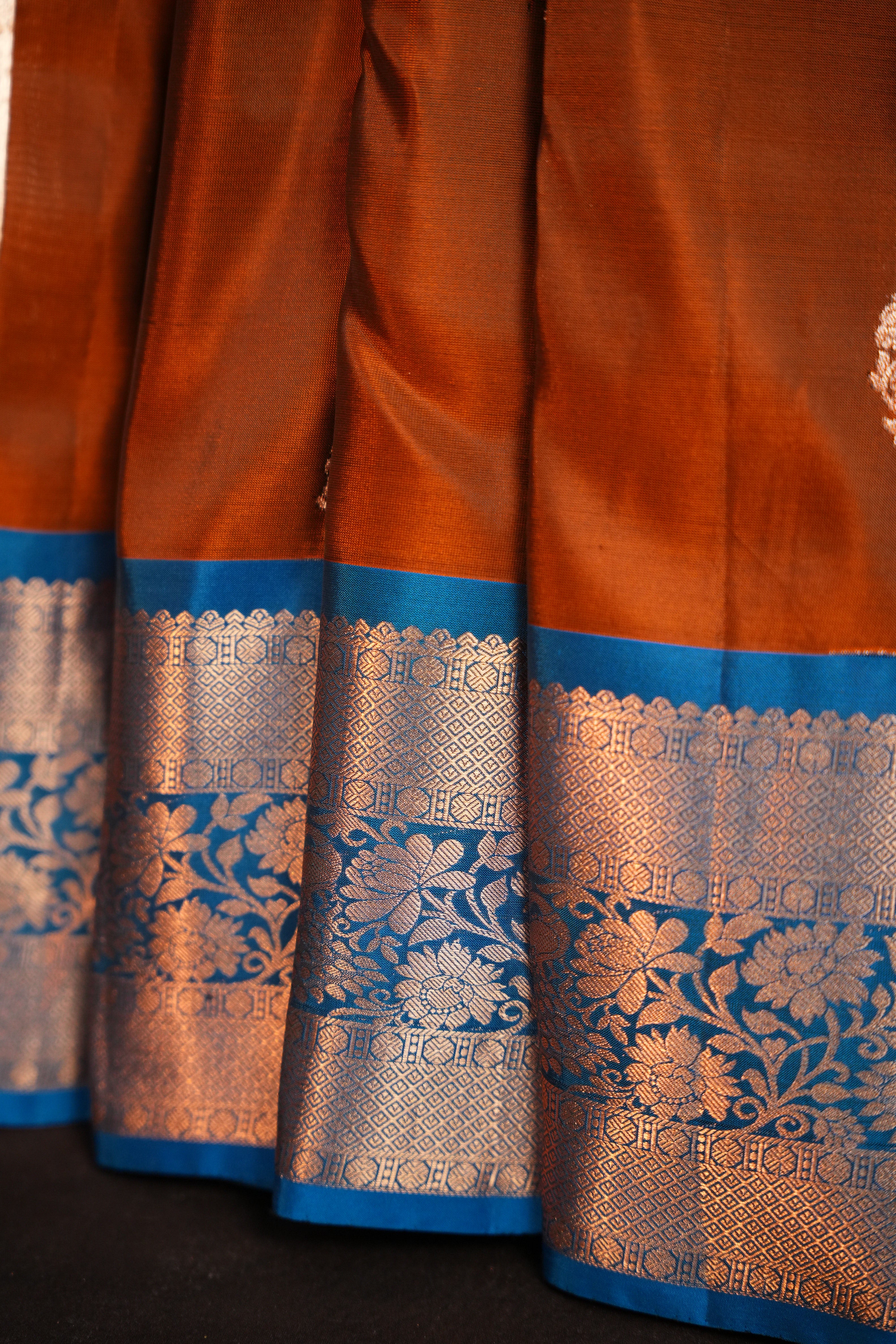 Copper Brown Kanchipuram Vintage Collection Saree