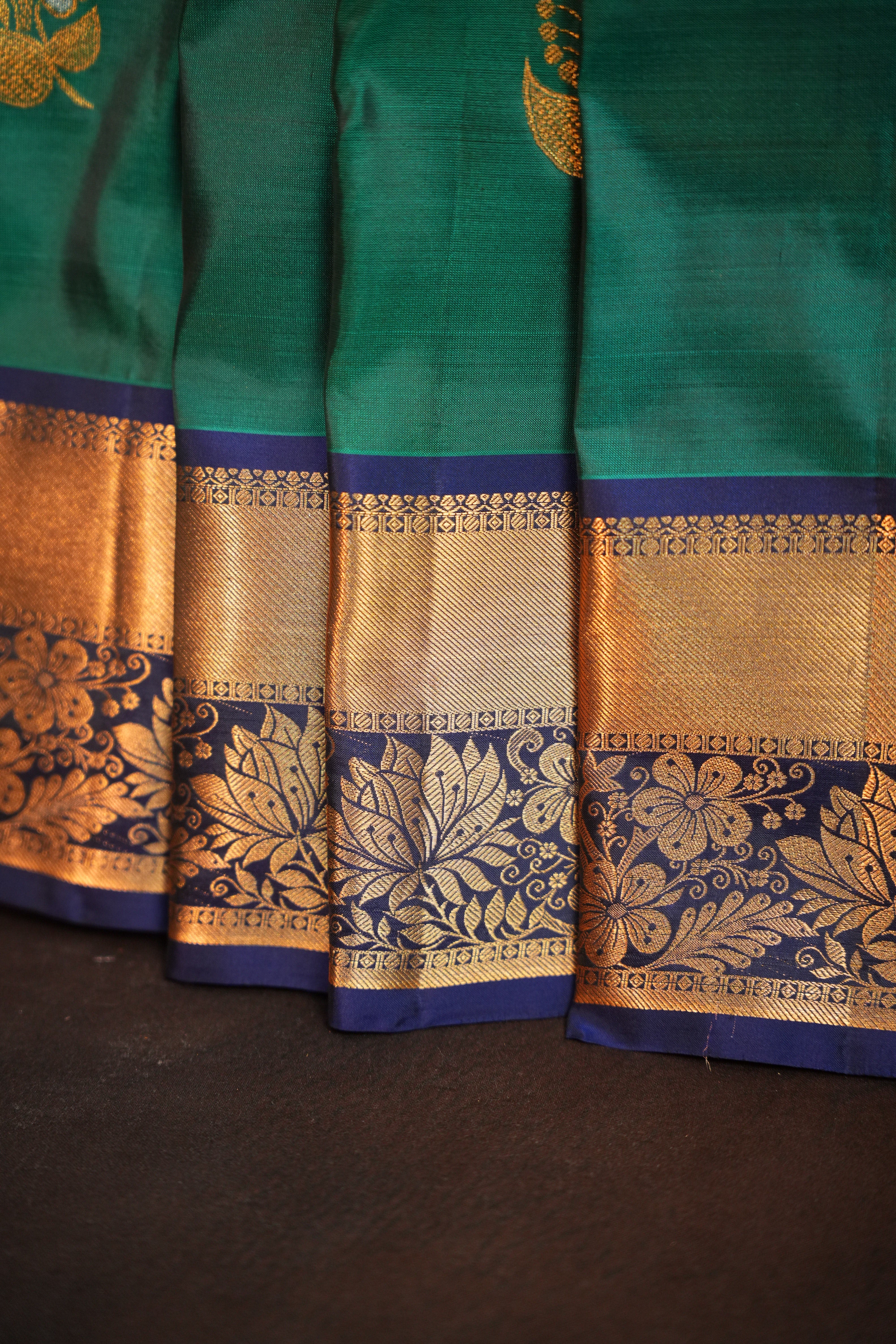 Emerald Green Kanchipuram Vintage Collection Saree