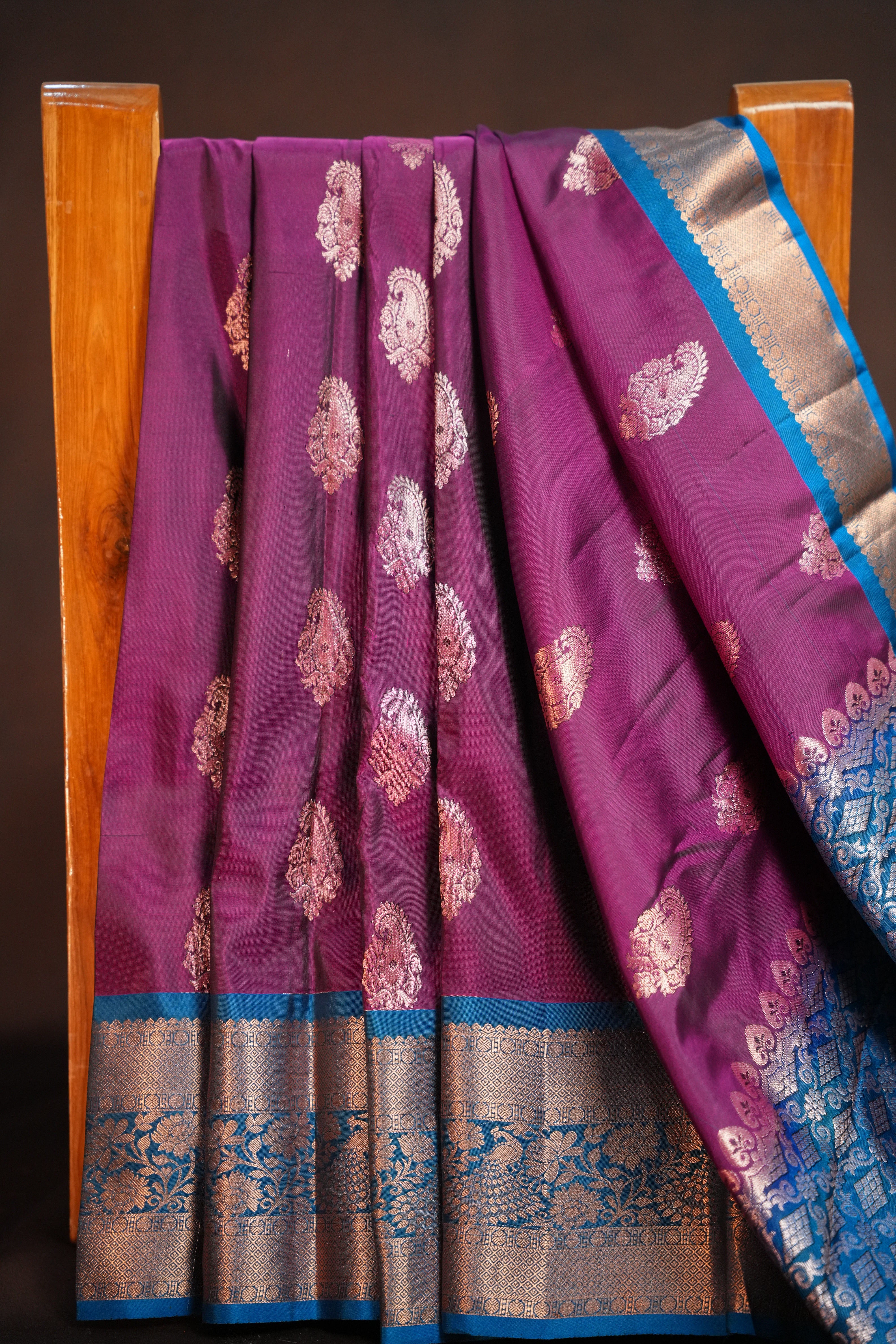 Magenta Kanchipuram Vintage Collection Saree