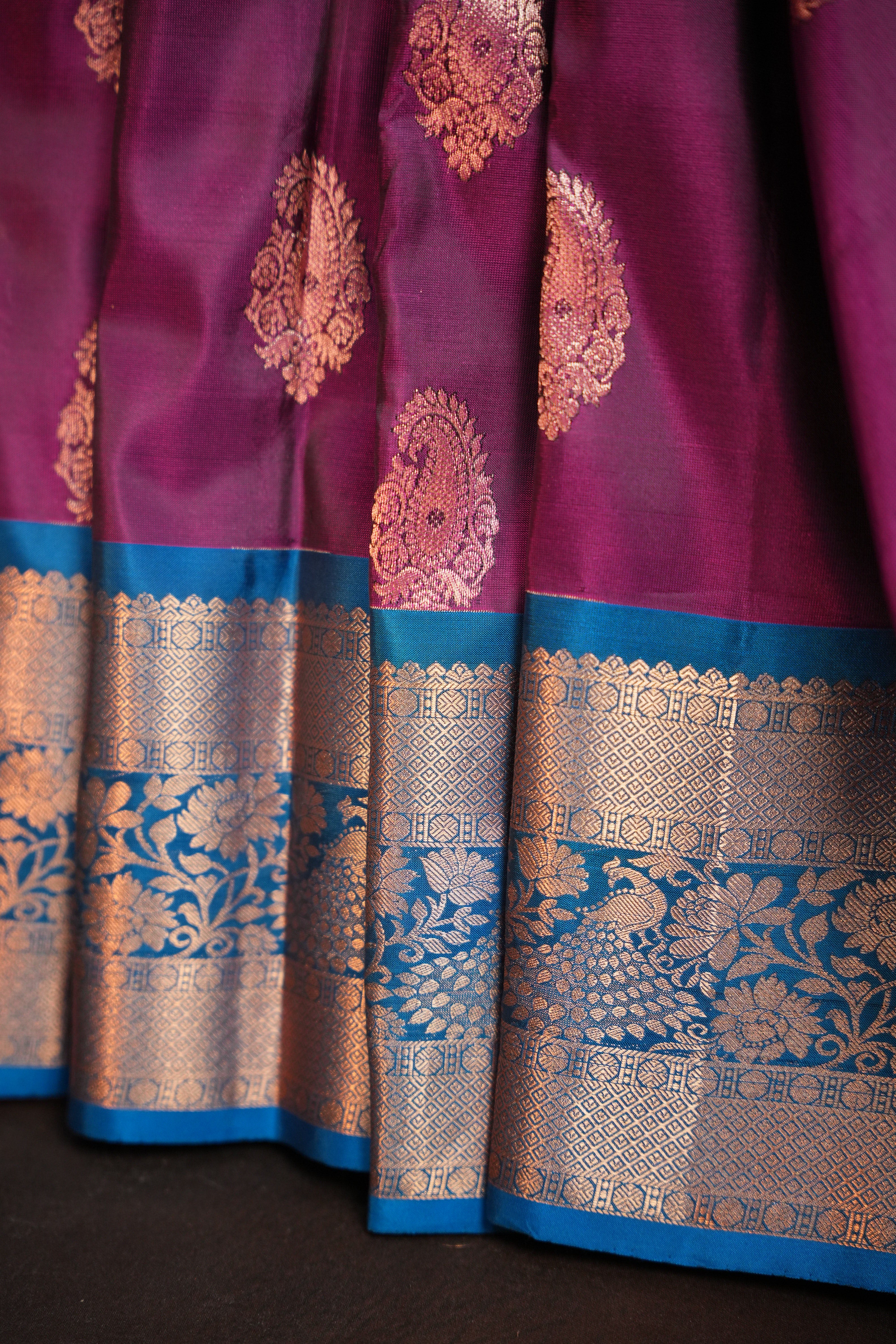 Magenta Kanchipuram Vintage Collection Saree