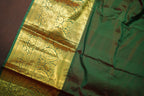 Red Kanchipuram Vintage Saree with Rich Gold Zari Border