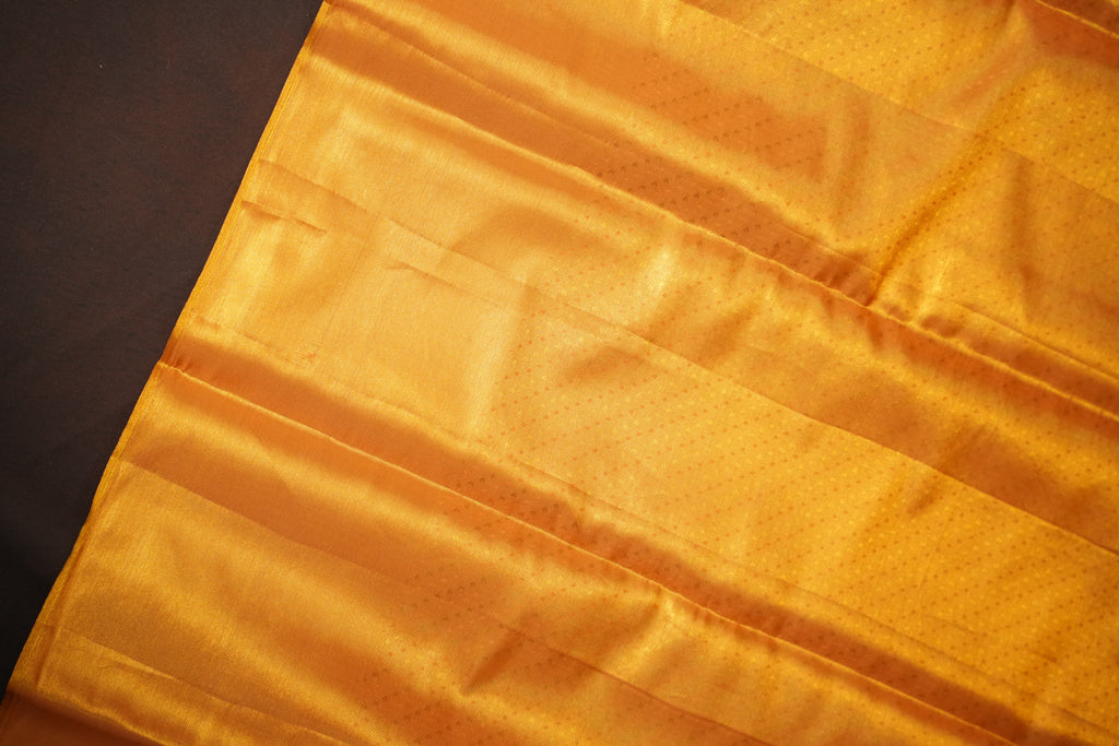 Golden Kanchipuram Pattu Jari Wrap Saree