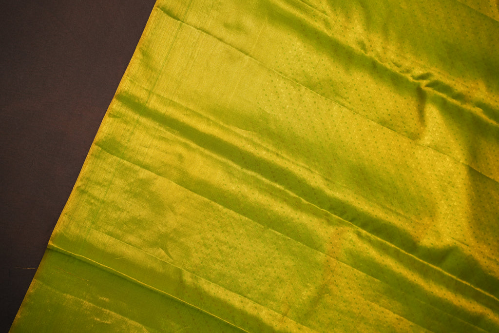 Olive Green Kanchipuram Pattu Jari Wrap Saree