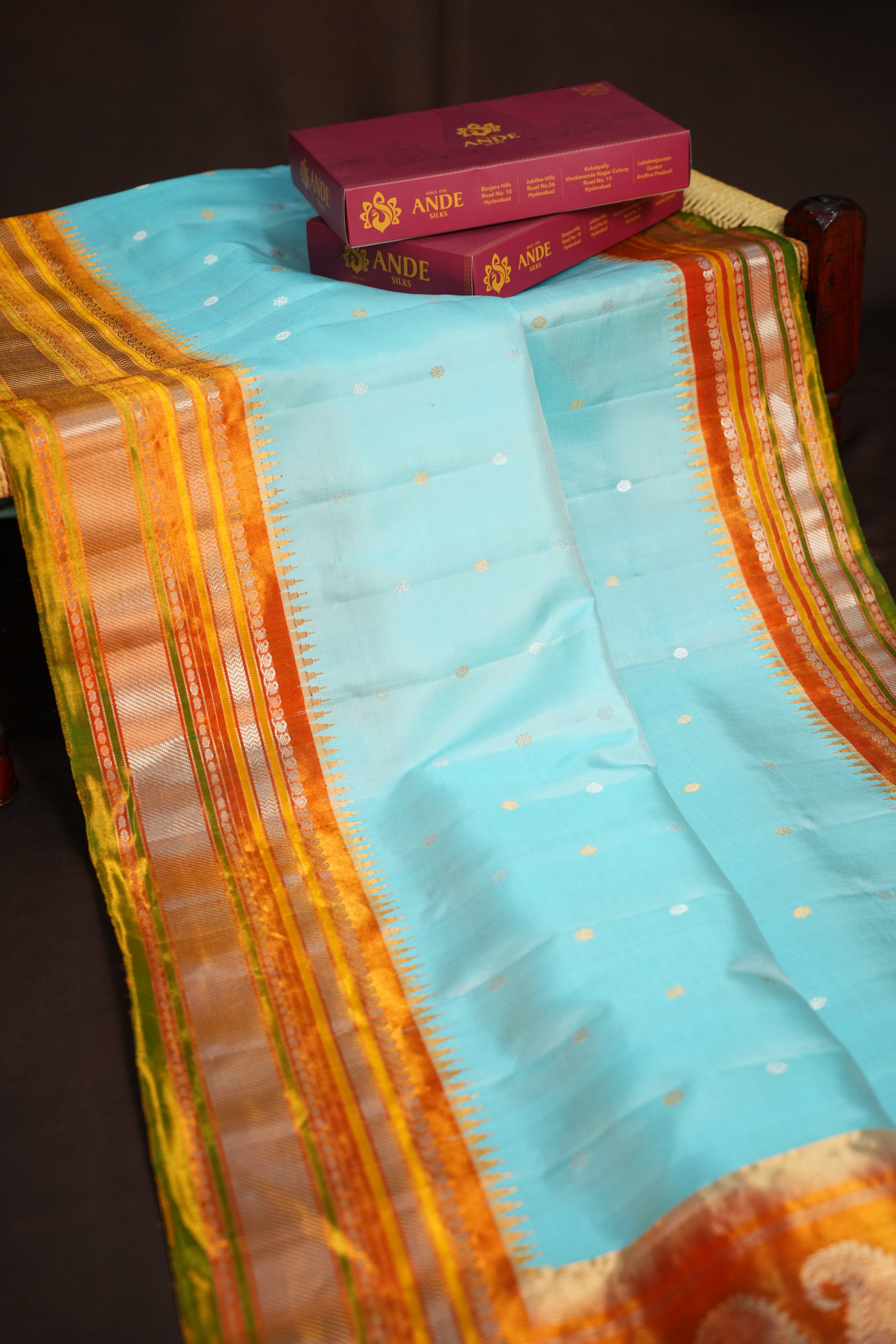 Gadwal Muniya Border Saree